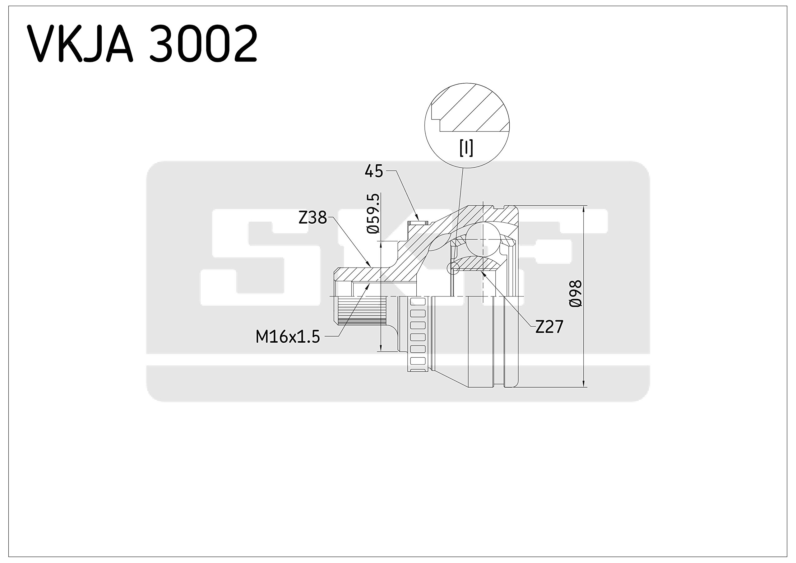 SKF VKJA 3002 Kit Giunto Omocinetico