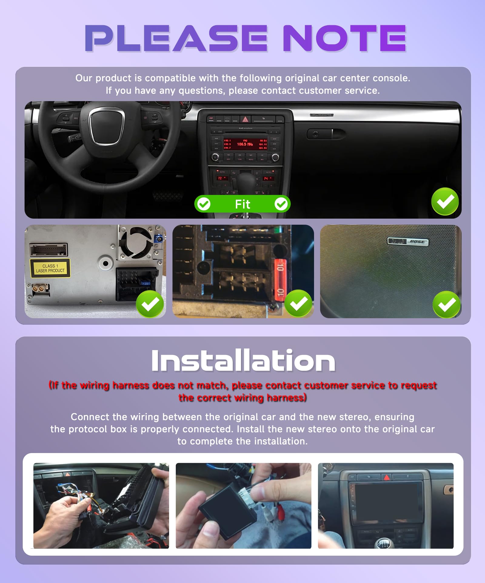 4G+64G Android Radio Coche para Audi A4 S4 RS4 B6 B7 8E 2000-2009 Inalámbrico Carplay Android Auto, 9 Pulgadas Incell Pantalla Radio GPS Navi WiFi Bluetooth Mirror Link FM/RDS/EQ/SWC Cámara Trasera