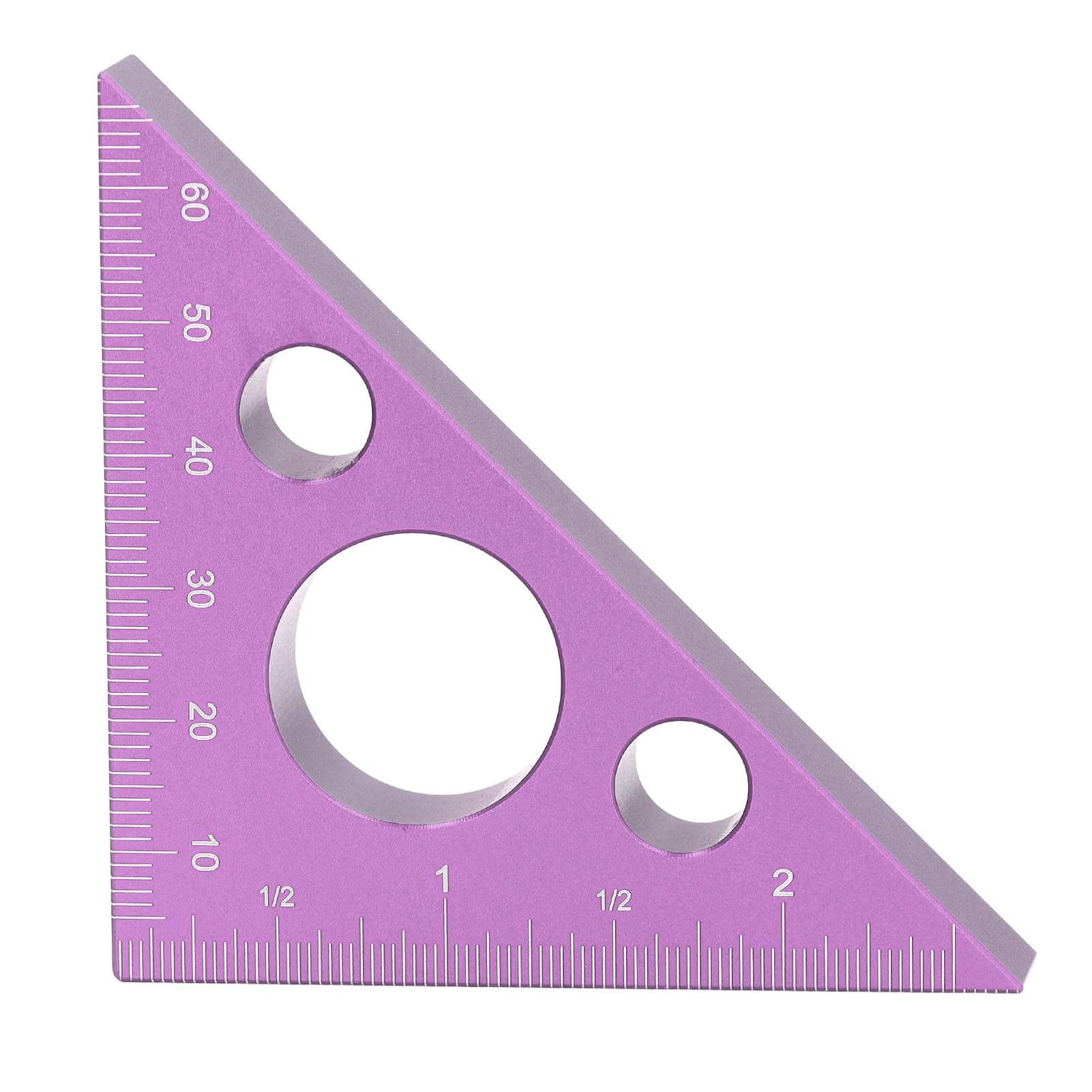 Right Angle Measure Ruler Thick Aluminum Alloy 45 Degree Triangle Woodworking Tools