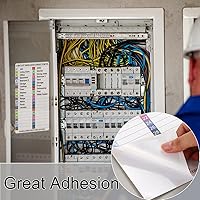 Vista 6 de Adhesivo de directorio para disyuntores, caja de panel de fusibles eléctricos, resistente al agua, con parte trasera adhesiva, guía de código