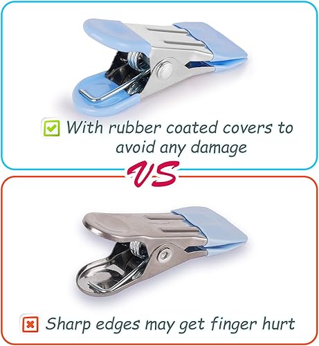 Miniatura 4 de Alfileres para ropa, paquete de 30 clips para chips, pinzas para ropa de 2.17 pulgadas, clips para bolsa, clips para bolsa, clips para alimentos,