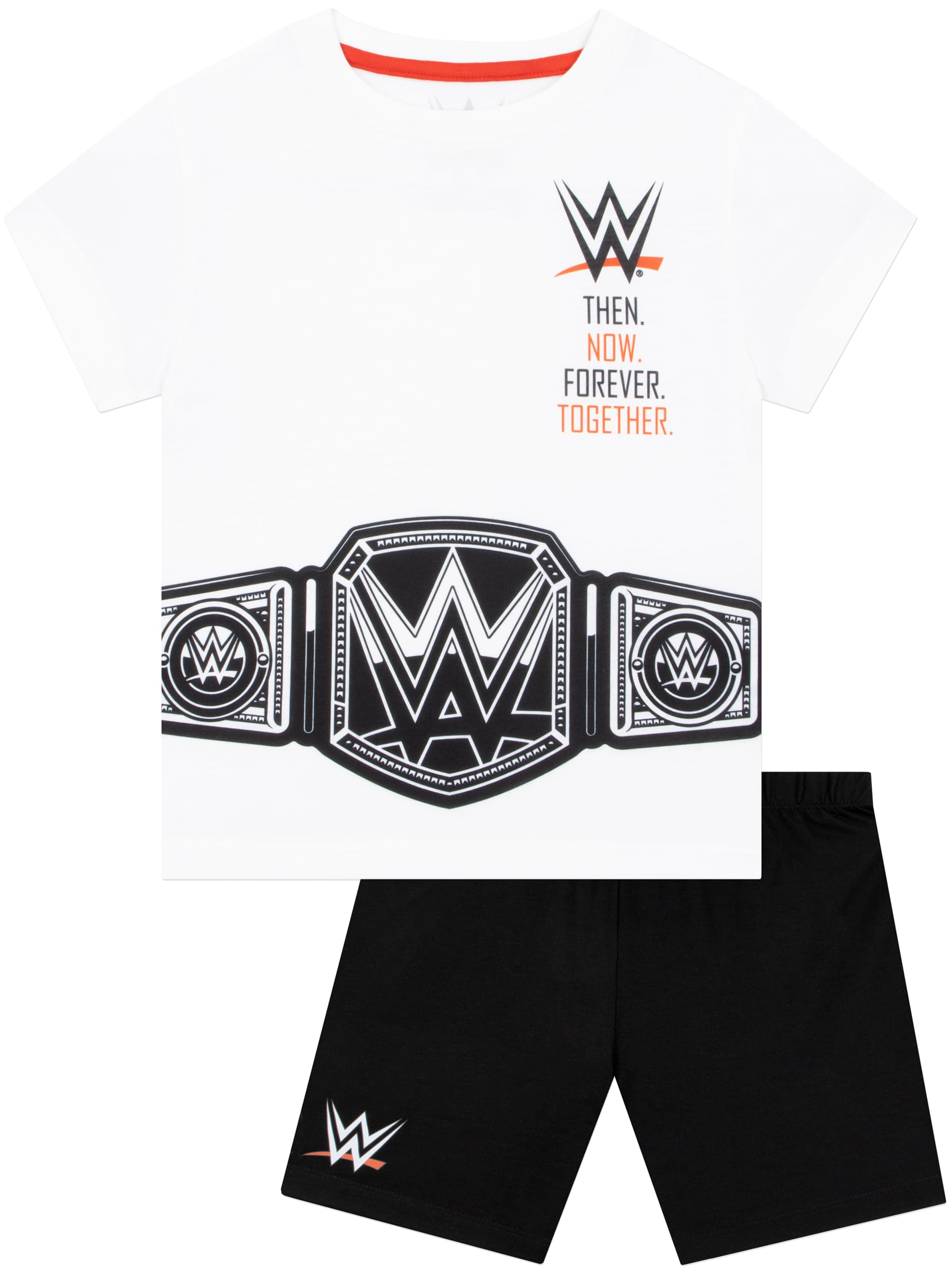 WWE Pigiama Bambino, Set Corto Maglietta E Shorts, Cintura Campione Kids Pyjamas