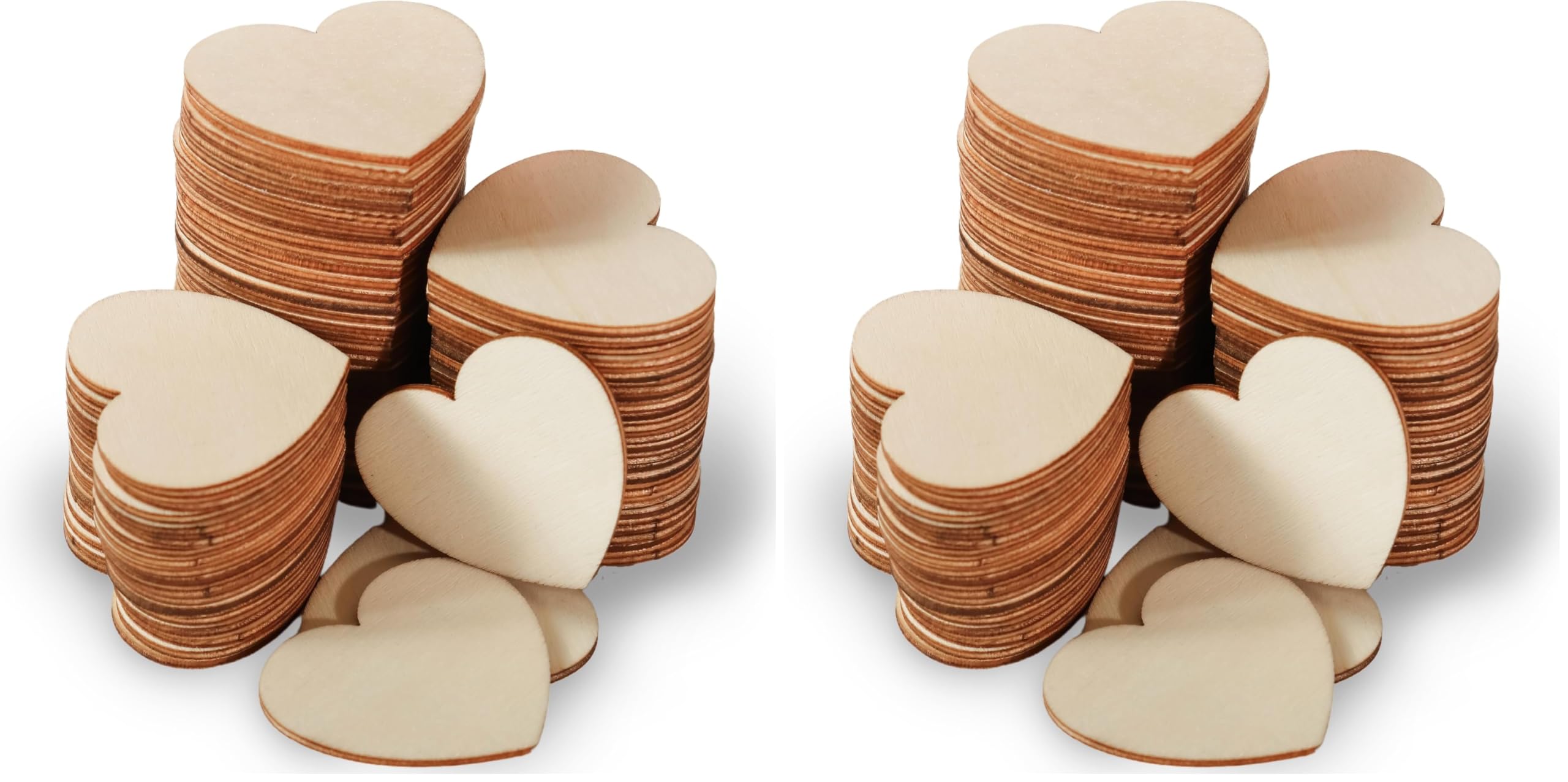Kate Aspen Wooden Hearts for Guest Book Set Wedding Guestbook Alternative Drop Box Hearts, Unfinished Wood Shapes for Crafts, 150ct (Pack of 2)