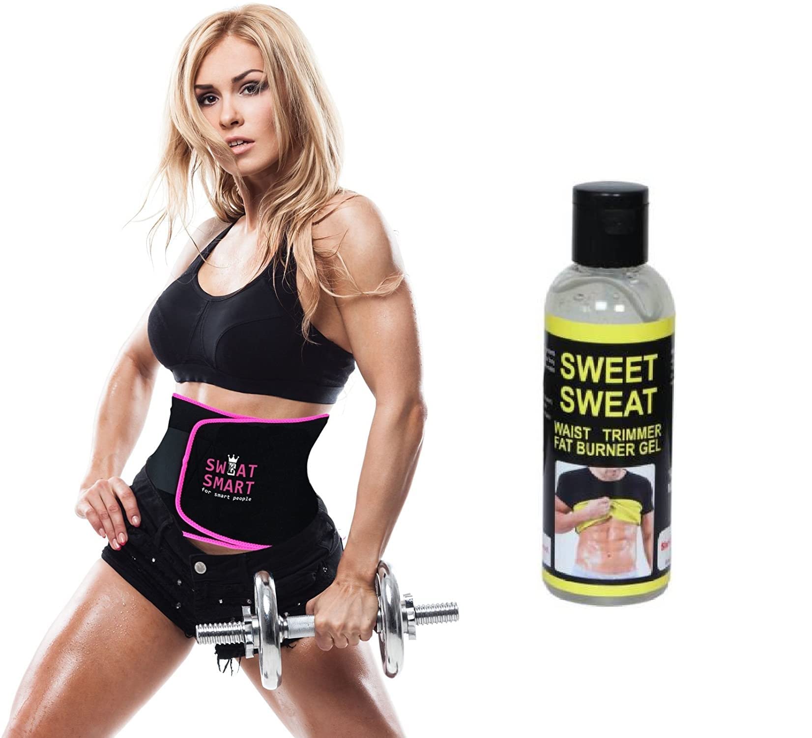 SWEET SWEAT WAIST TRIMMER Unisex (Yellow Logo) Sweet Sweat Premium Waist Trimmer/Tummy Control Belt with Fat Burner Gel (XX-Large) (B07WSB62GQ) Amazon Price History, Amazon Price Tracker