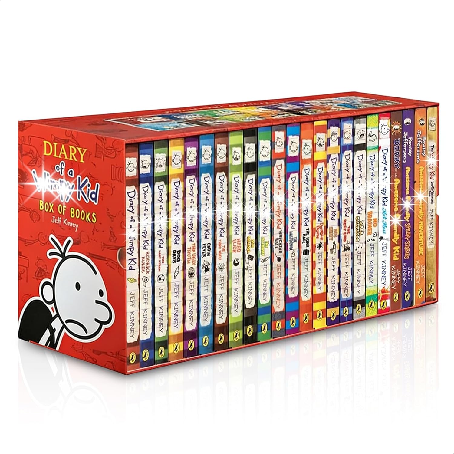 A Library of a Wimppy Kid 1-24 Boxed Set, 24 Books Complete Collection Series, Paperback Edition