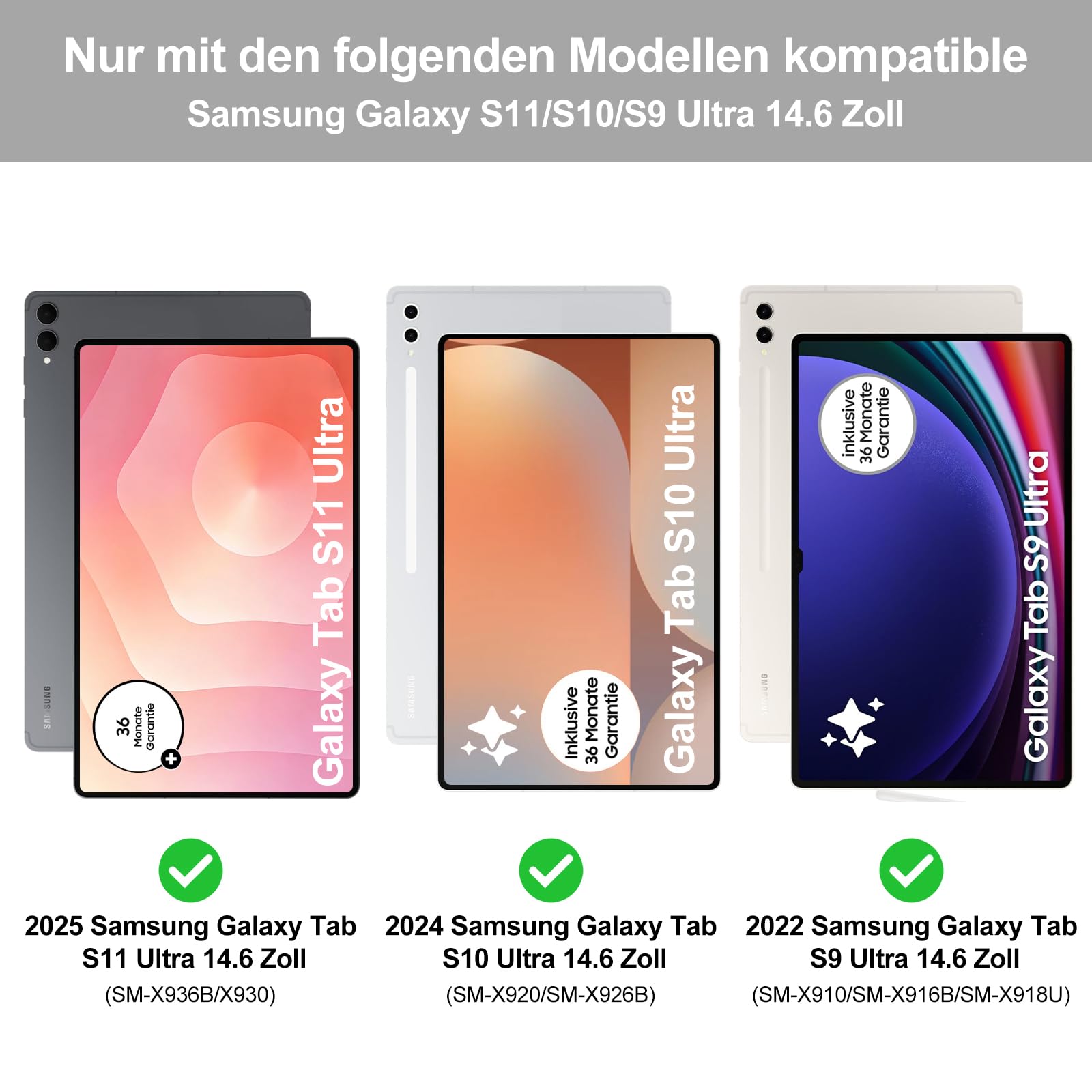 Tastatur für Samsung Galaxy S11 Ultra 14,6 Touchpad Beleuchtung, Schwarz | Magnetisch Abnehmbarer Tastatur für Teblet Samsung S11 Ultra 14.6" 2025 (SM-X936B/SM-X930), Deutsches QWERTZ Keyboard