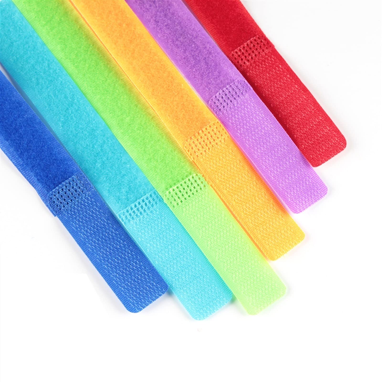 60 Pezzi Di Cinghie Ad Anello In Velcro Riutilizzabili, Fascette Fermacavo Multicolore, Lunghezza 15 Cm, Per Organizzare Cavi