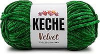 Vista 48 de Keche Hilo de terciopelo para ganchillo, manta de felpilla suave, voluminosa, hilo amigurumi, 3.53 oz (132 yardas), color menta