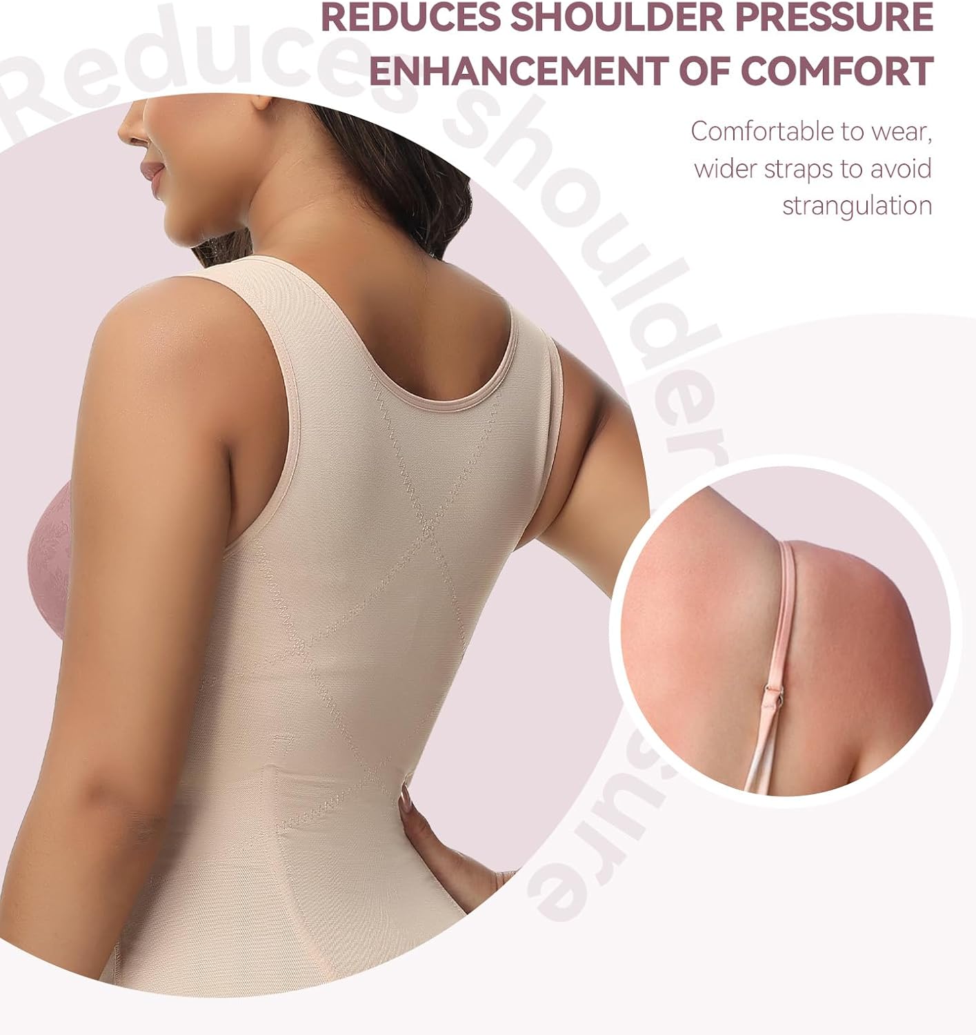 SHAPSHE Waist Trainer for Women Workout Waist Cincher Tummy Control Corset Shapewear Breathable Body Shaper Vest Tan