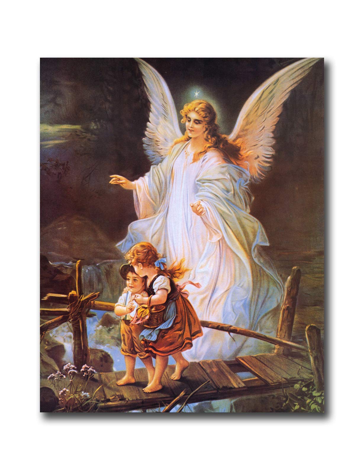 2210様感謝‼️「ジョン・マーティン銅版画 守護天使たちThe Angels Amazon.com: 守護天使保護橋上的兒童宗教藝術印刷品40.6 x 50.8 公分