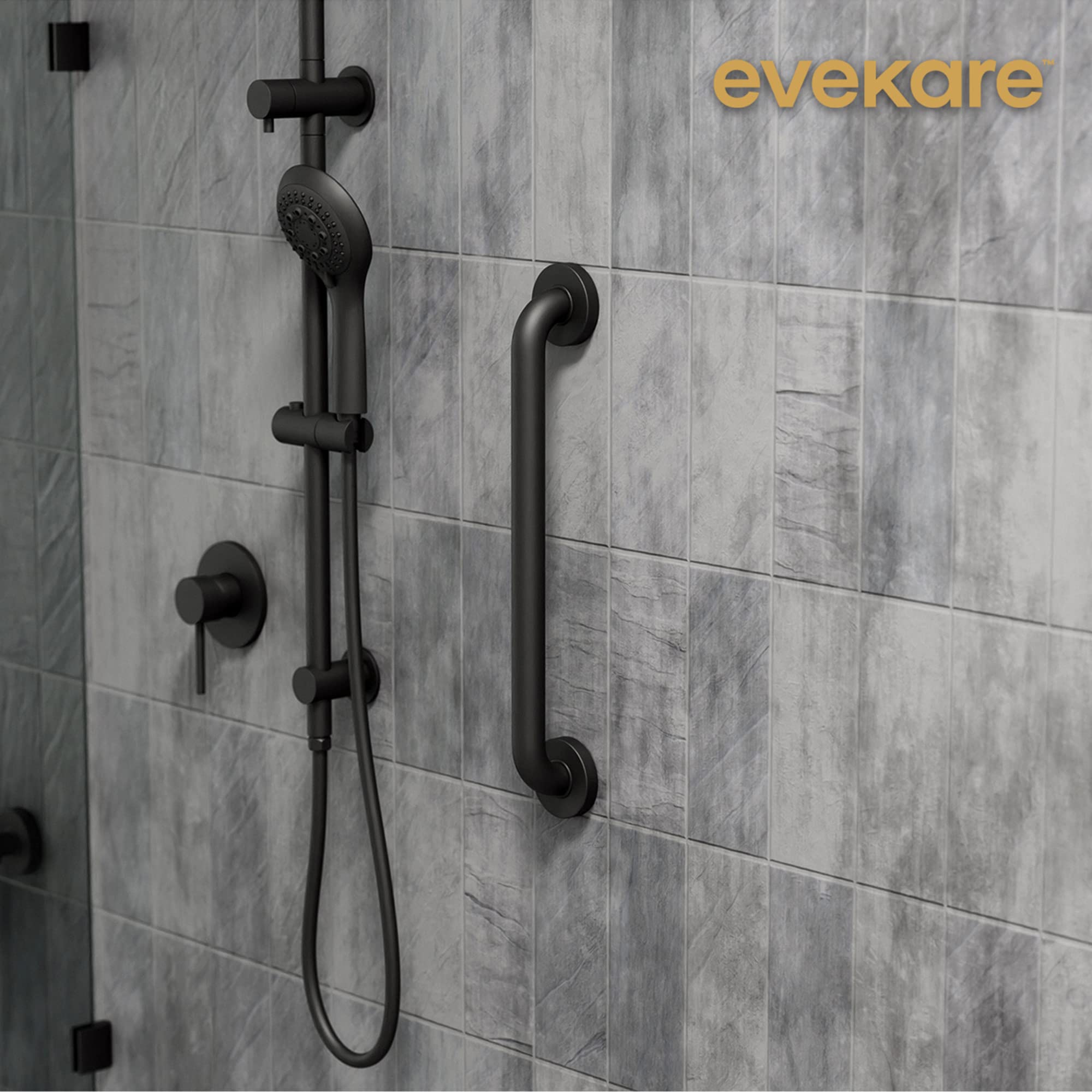 Matte Black Bathroom Grab Bar - 304 Stainless Steel Safety Handle For Toilet, Shower, Bathtub - View #12