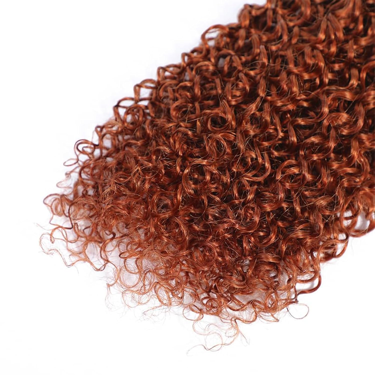 Color #33 Bundles Copper Red Kinky Curly Human Hair Bundles 18 20 22 Inch Unprocessed Brazilian Virgin Reddihs Brown Human Hair Bundle 300g Soft and Silky for Black Women