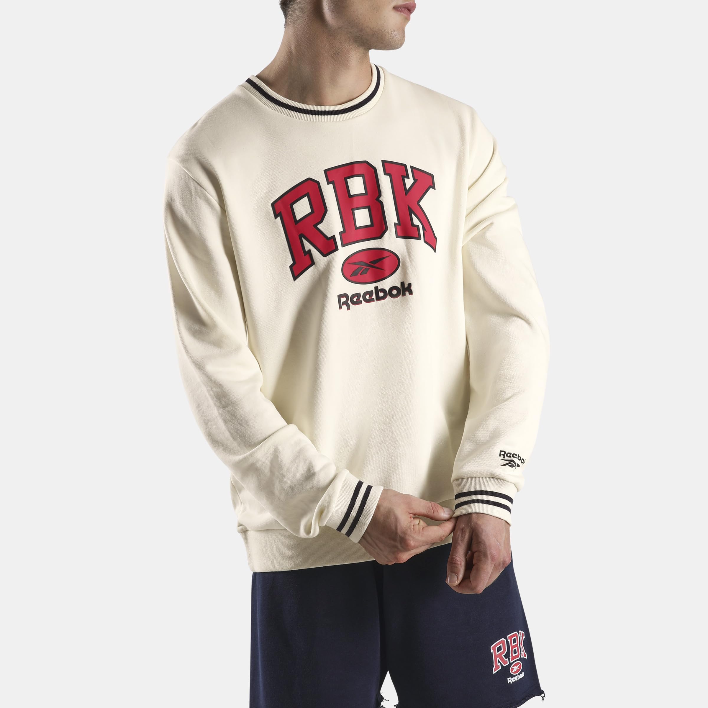Reebok RBK Collegiate Crew Sweatshirt pull de sport chaud en molleton pour homme - 5