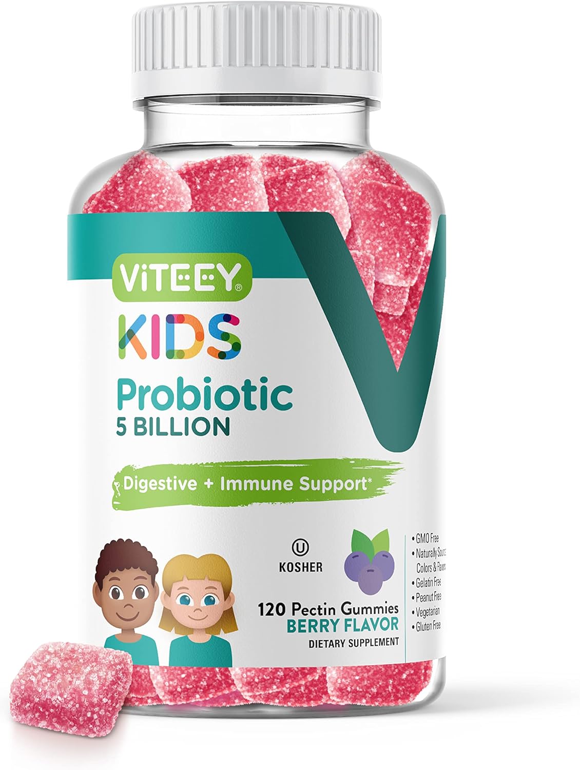 Probiotic Gummies for Kids 5 Billion CFUs Probiotics
