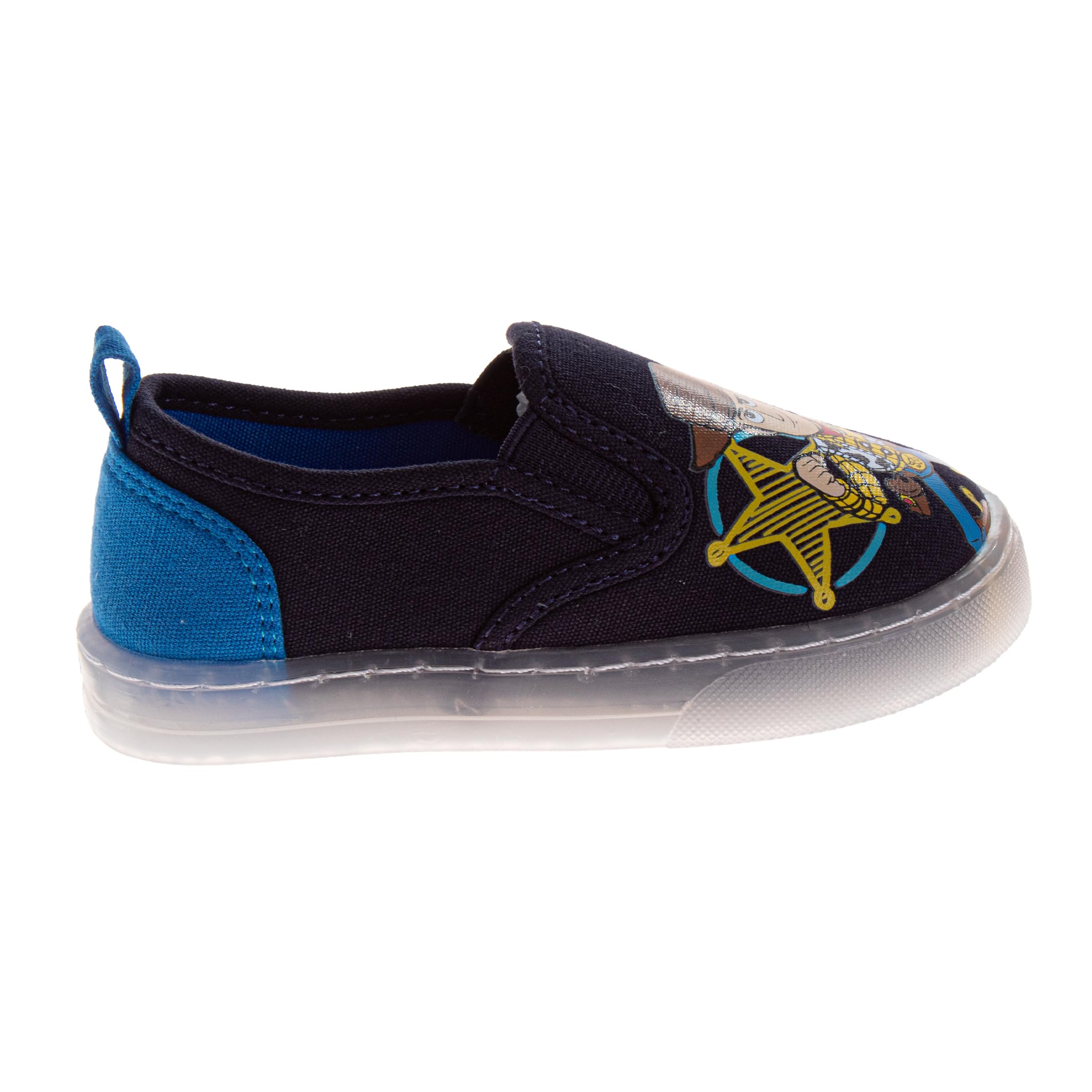 Scarpe con luci a LED Paw Patrol Sonic Toy Story Spidey Lowtop Canva scarpe da ginnastica per ragazzi e bambini, scarpe da ginnastica basse in tela senza lacci (misura 7-10 bambini/11-12 bambini)