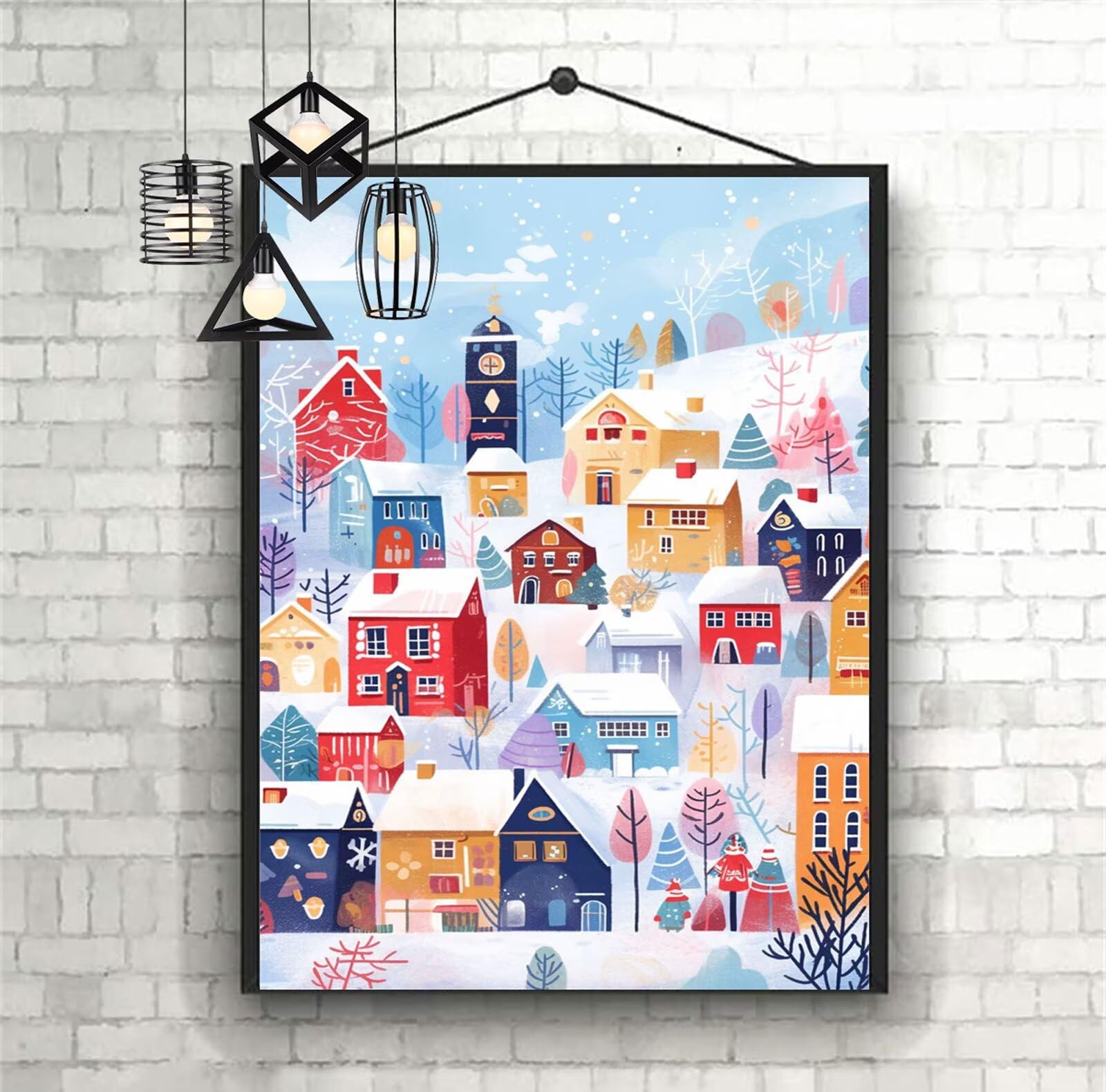 Diamentowe malowanie kreskówka diamentowe malowanie dzieci 100x150 cm 2025 diamentowe malowanie wieś, DIY 5D diamentowe rysunki ścieg krzyżykowy rzemiosło dla dorosłych, obraz diamentowy prezenty dla