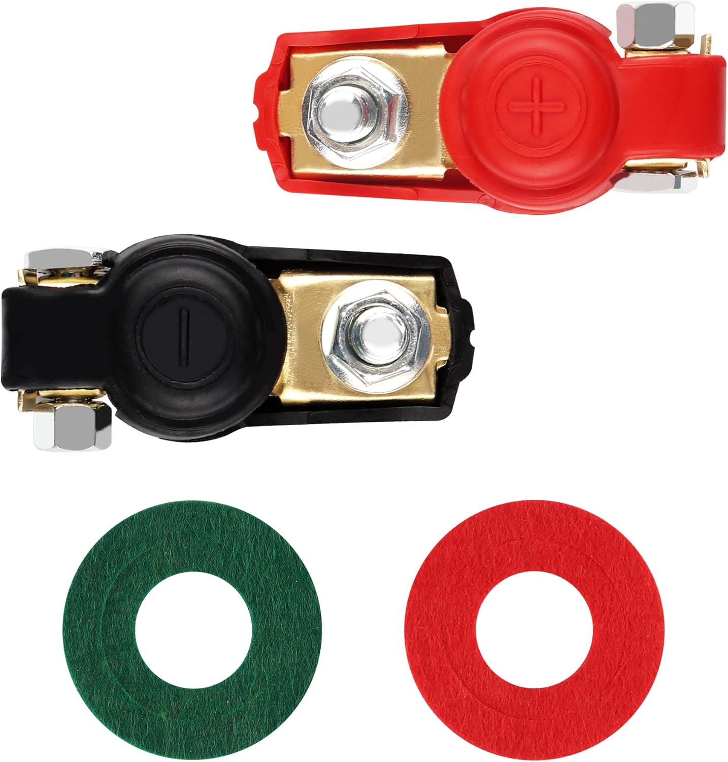 Car Battery Terminal Connector Kit,Adjustable Negative & Positive