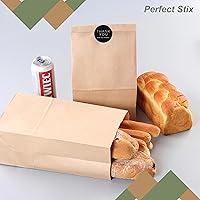 Vista 6 de Perfect Stix Bolsas de papel marrón de 2 libras, paquete de 500