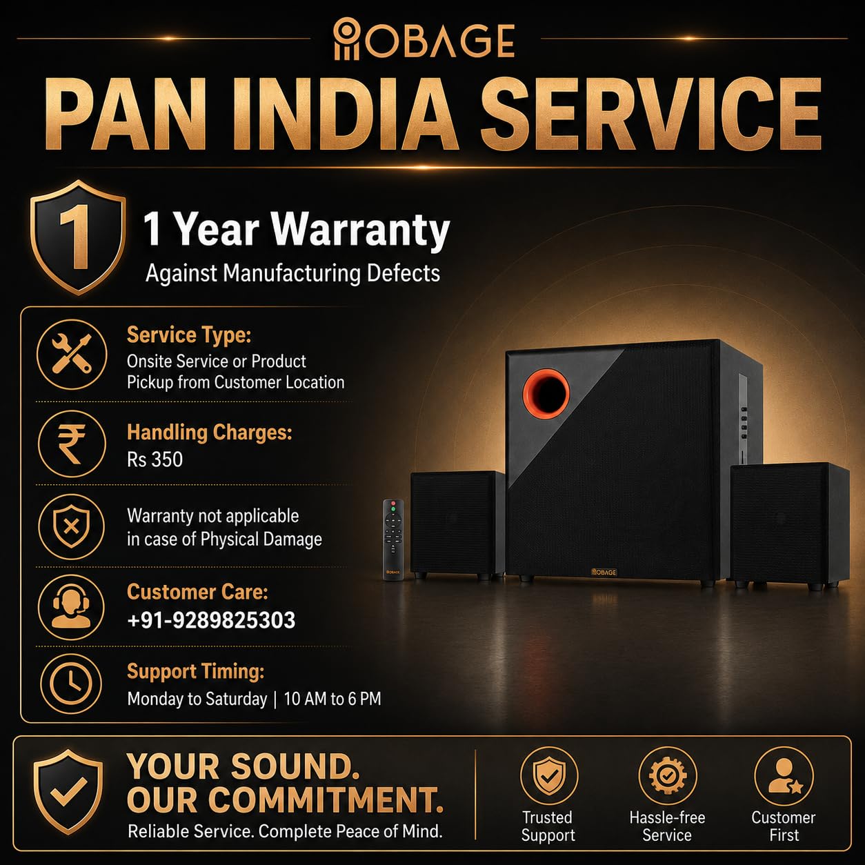 OBAGE Zylo-6 Home Theater Speaker System - Wireless & Balanced Sound -2 OBAGE Zylo-6 Home Theater Speaker System - Wireless & Balanced Sound -2