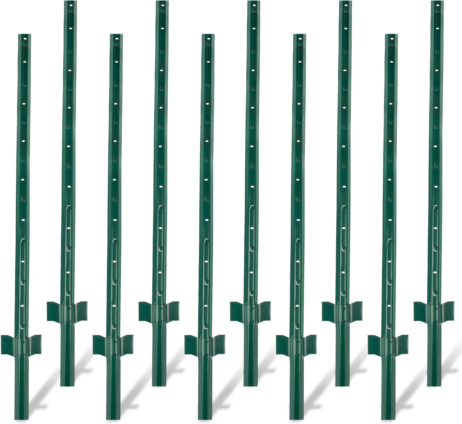 Amazon.com : Toriexon Fence Posts 4.8 Feet - 10 Pack, Heavy Duty Metal ...