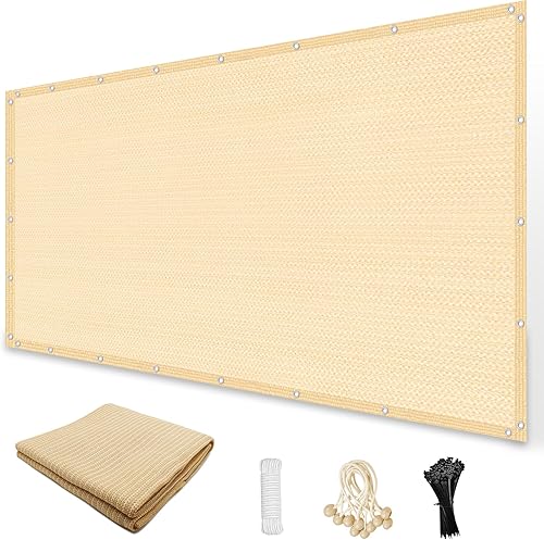 Amagenix 90% paño para sombra solar con ojales, 8 x 12 pies, pérgola de repuesto, para toldo, pantalla de privacidad para patio al aire libre,