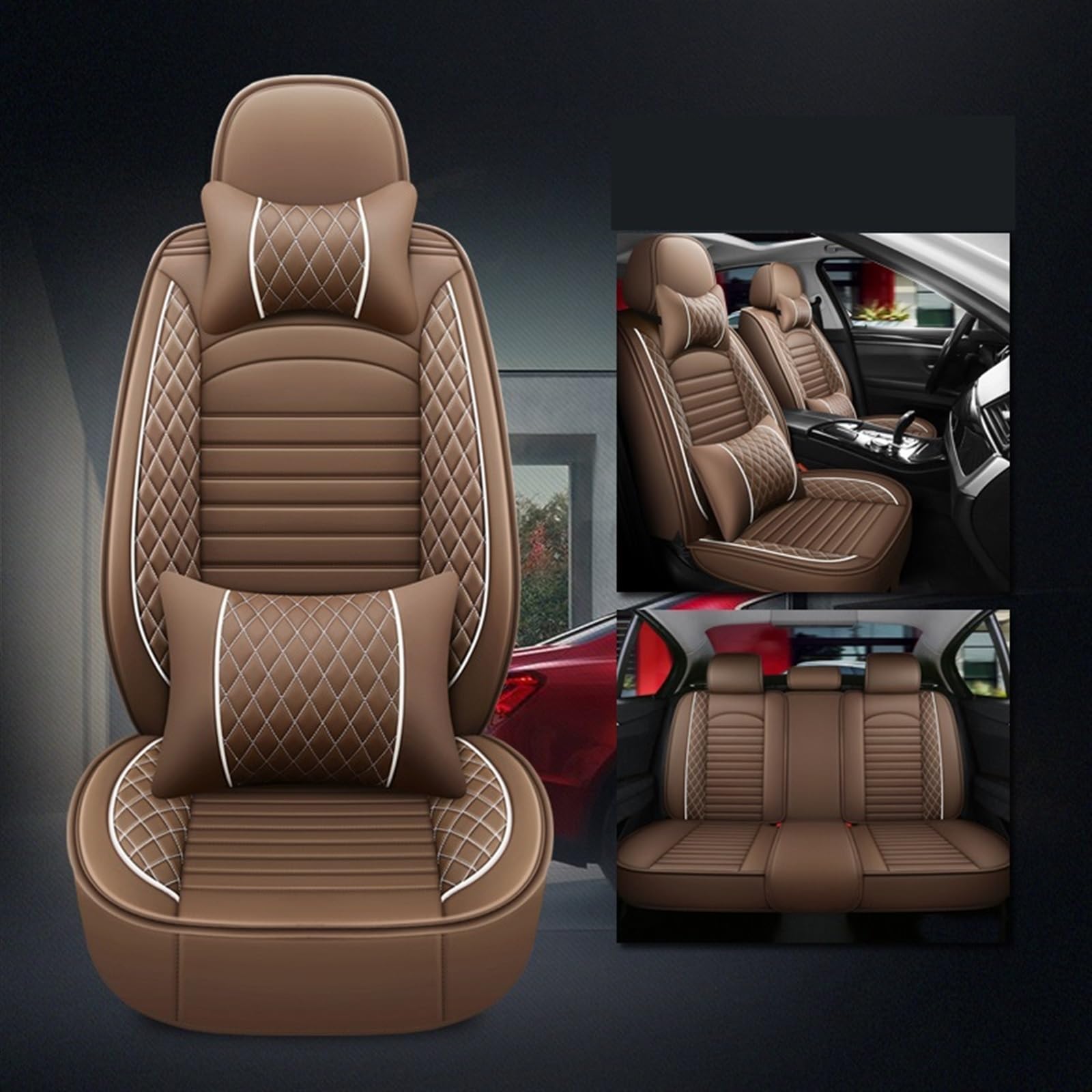 NOHEEU Car Seat Cover Cushion For SUBARU Forester Outback XV Impreza BRZ Levorg Legacy WRX Liberty Tribeca Crosstrek Accessories