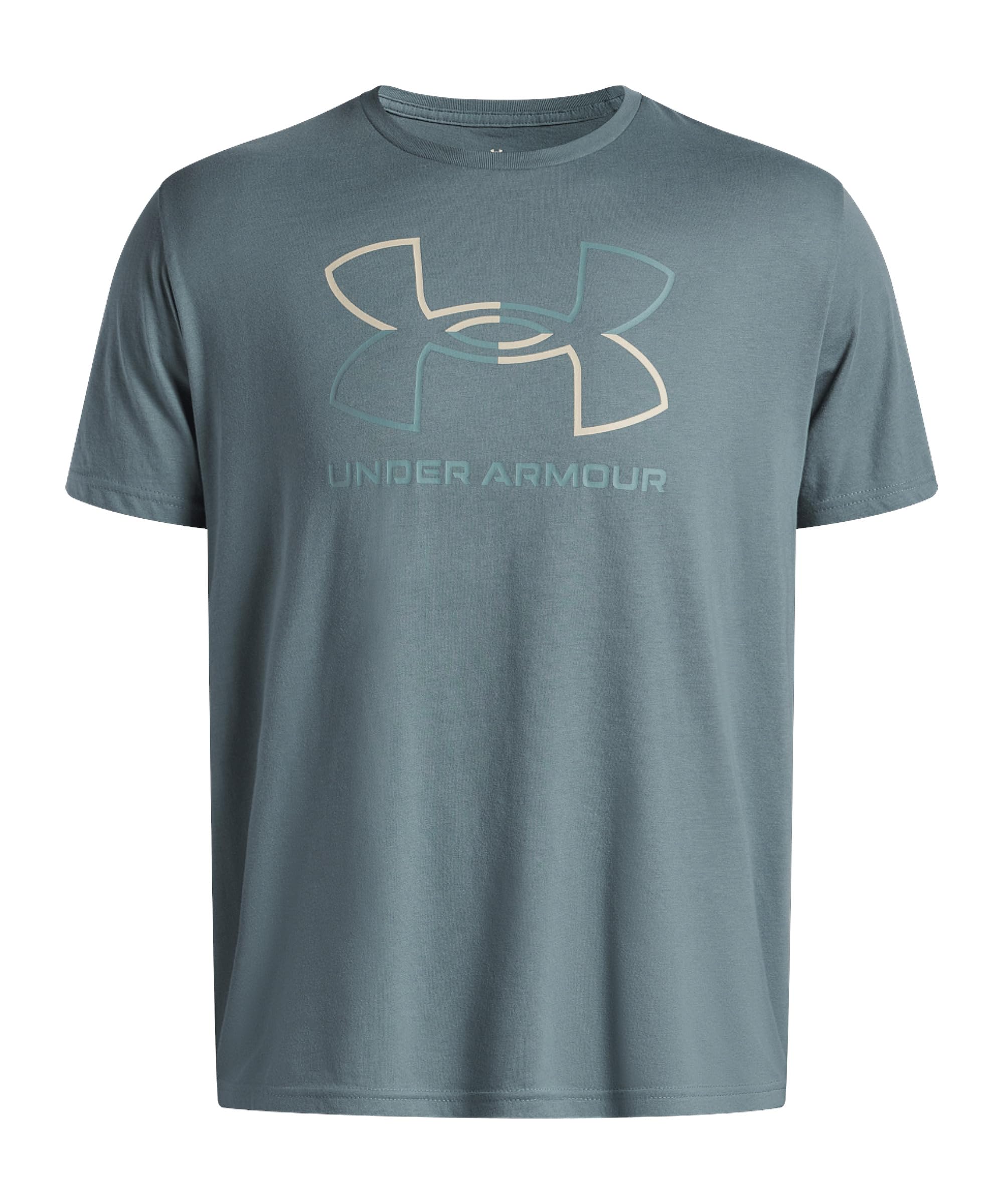 Under Armour Men's (587) Jasper Blue / Khaki Base / Serpentine Global Foundation Short Sleeve T Shirt, (587) Jasper Blue/Khaki Base/Serpentine, Xxl