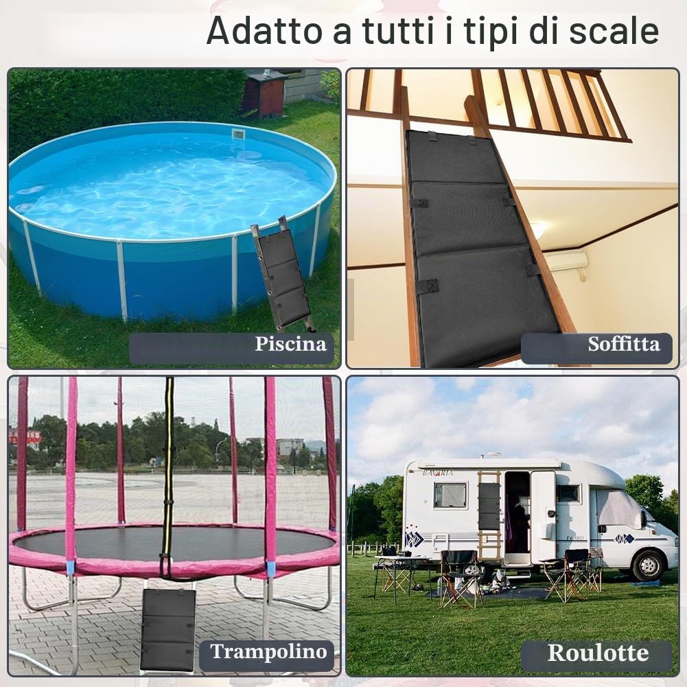 Copertura per scala, rivestimento per scala, letto a soppalco Oxford 600D, con fibbie regolabili, protezione per arrampicata per bambini contro l'arrampicata incustodita