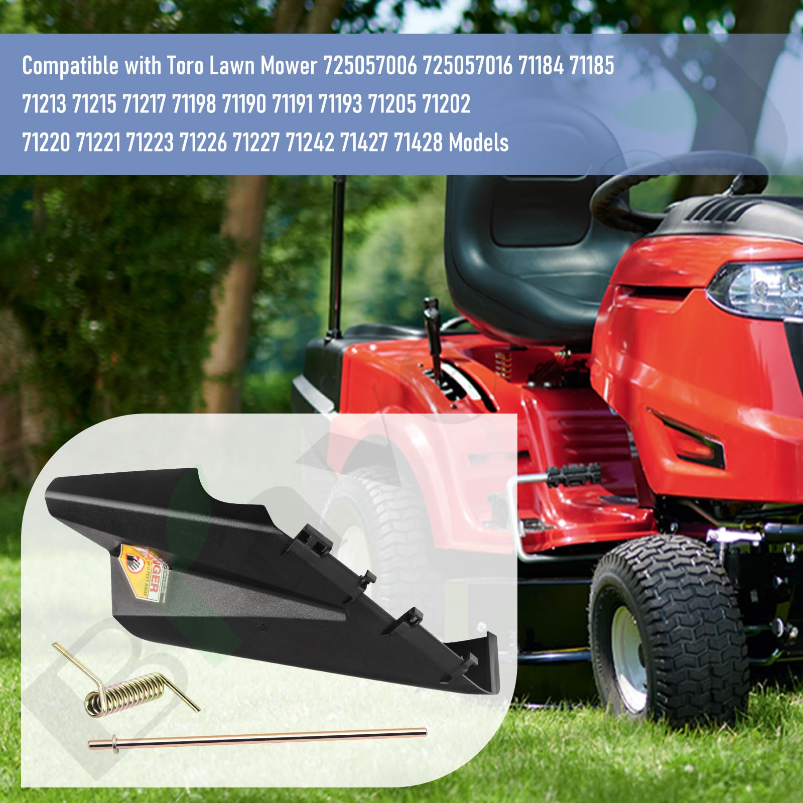 Braveboy 93-0317 88-4550 - Conjunto deflector compatible con cortacésped Toro 71427 71428 725057006 725057016 81242 81245 81242 81245 94301 943277 9433 0 unidades