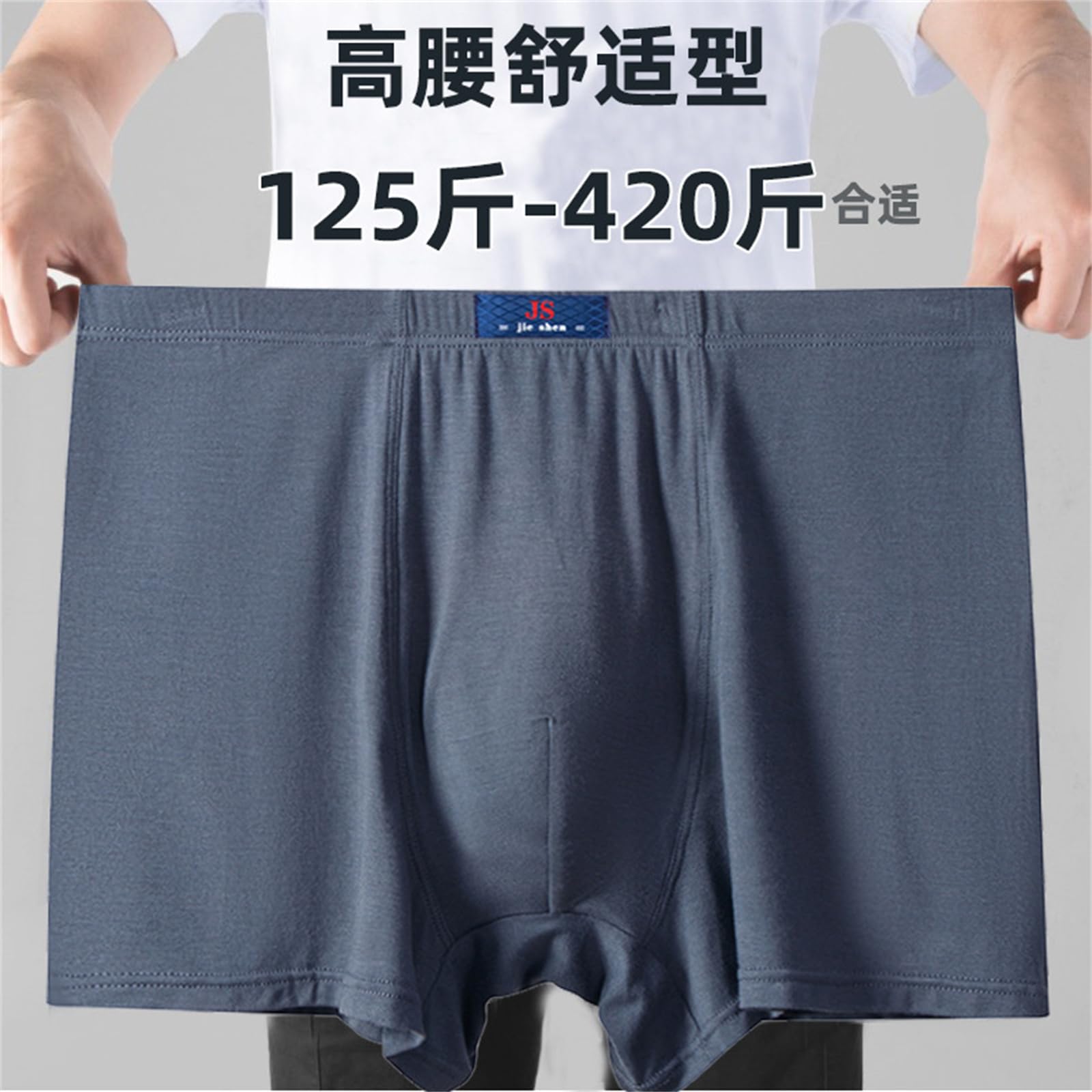 Slip Uomo Boxer da Uomo Modal da Ingrasso 150Kg A Vita Alta per Persone di Mezza età E Anziani 3 Confezioni