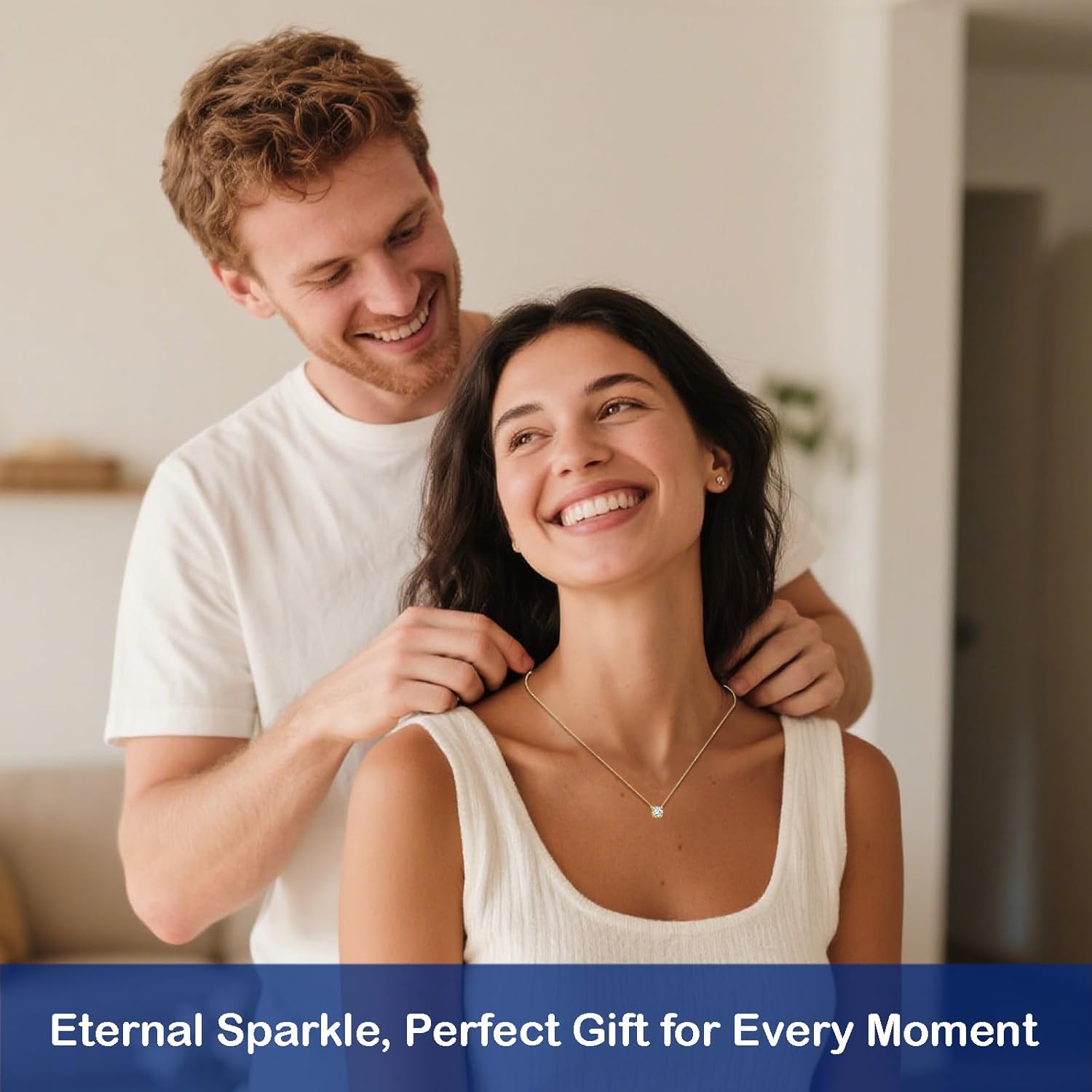 SecreTalk 1-4CT Moissanite 4P Pendant Necklace for Women, 1-4CT D Color 925 Sterling Silver Necklace with Certificate of Authenticity - Image 5