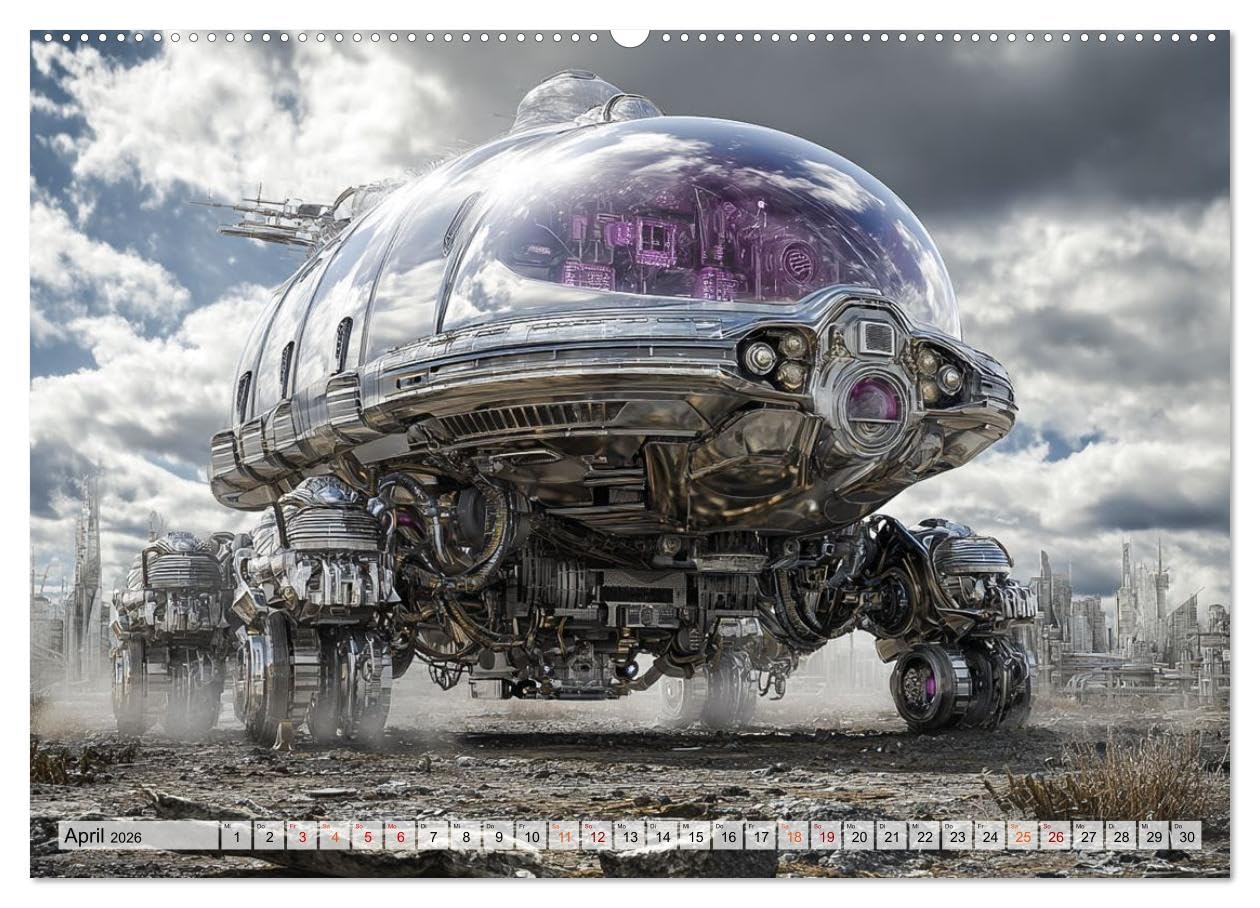 Fantasie Welten - Science Fiction (hochwertiger Premium Wandkalender 2026 DIN A2 quer), Kunstdruck in Hochglanz: Fantastische Zukunftswelten zum Träumen und Inspirieren. (CALVENDO Technologie)