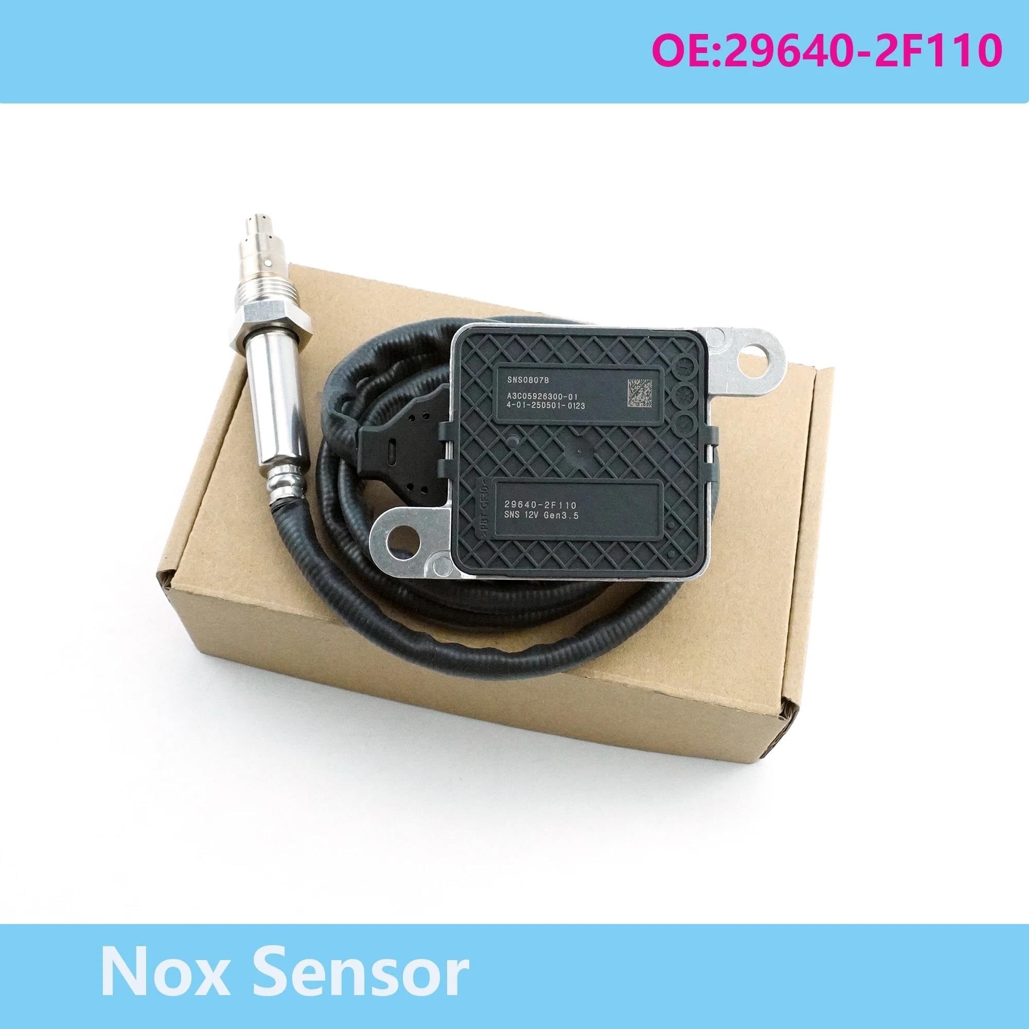 NOx Sensor Óxido Nitrógeno Sensor De Oxígeno Y Nitrógeno NOx 12V 296402F110 SNS087B 29640-2F110 Para KIA Para Carnival 2018-2020 2,2 Diesel