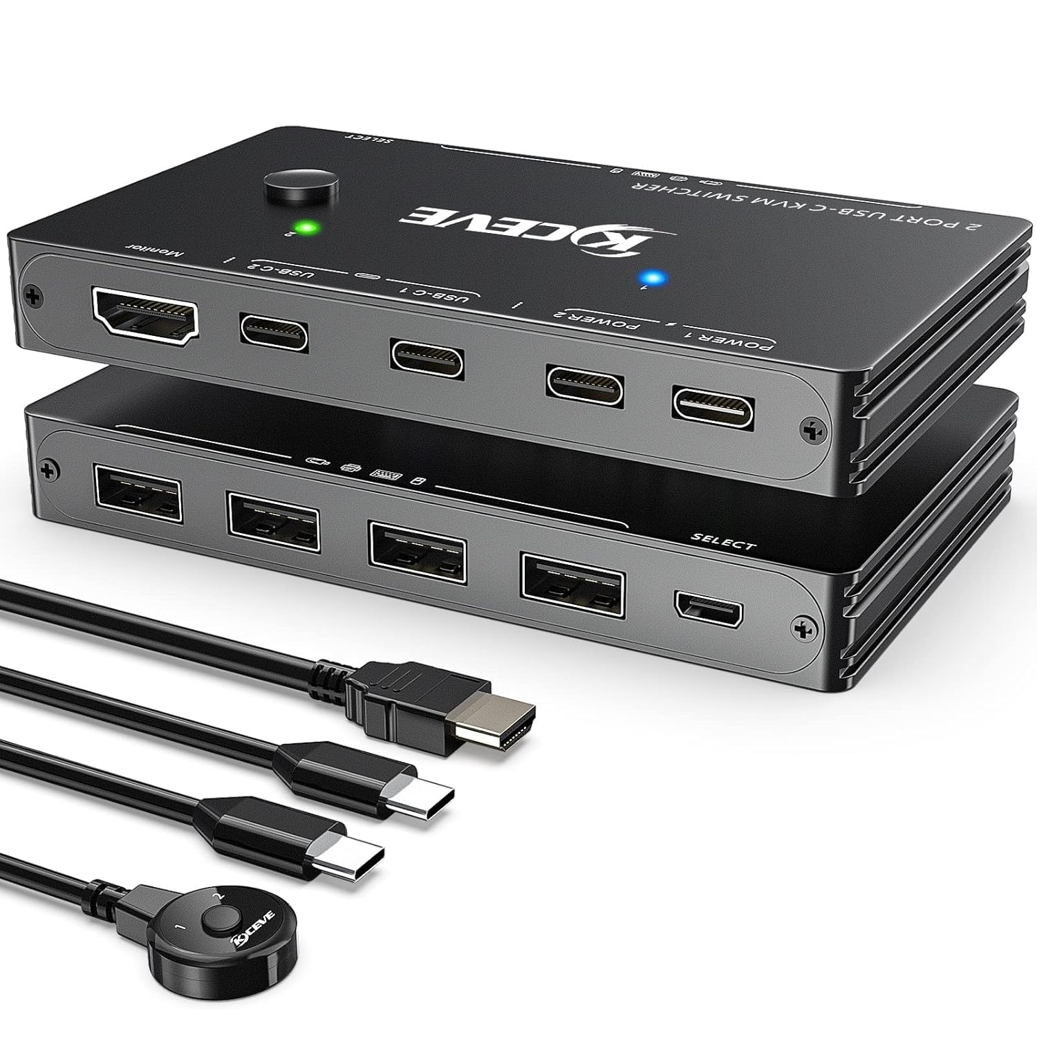 KVMスイッチ モニター2台、コンピューター2台、60Wノートパソコン充電 Amazon.co.jp: USB-C KVMスイッチ モニター2台 コンピューター1台、2