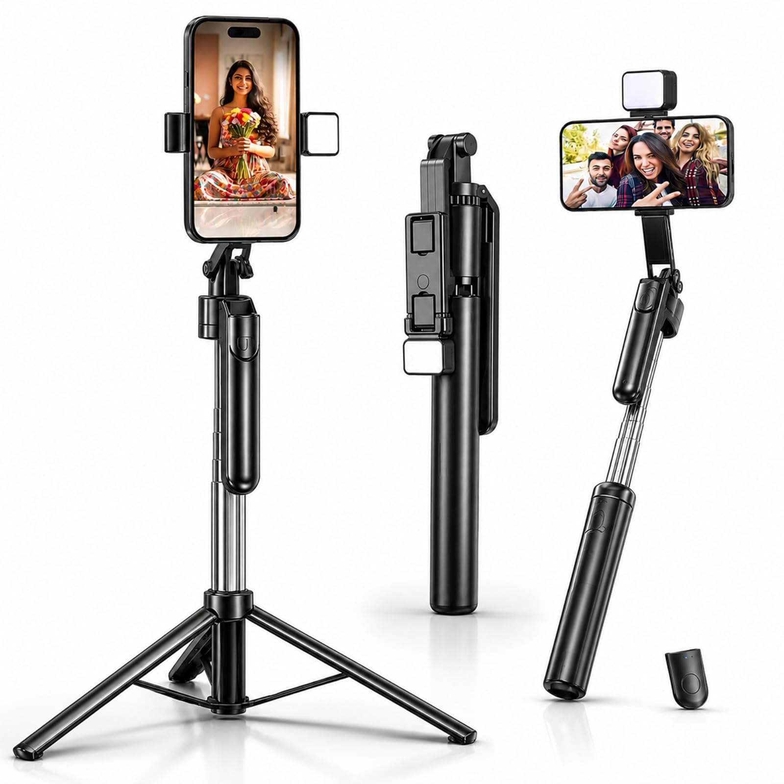 Kratos K8 AI-Powered 70 inch/178 CM Selfie Stick Tripod with Sensor, Auto Face Tracking Tripod with 360° Auto Rotating Stand for Mobile, Camera, Shooting, Blogging with Quad-Leg Stability — Amazon image 19