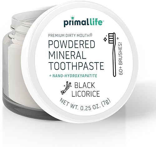 Primal Life Organics - Dirty Mouth Polvo Dental, Polvo de Limpieza Dental, Aceites Esenciales Saborizados con Caolín Natural y Arcilla de Bentonita,