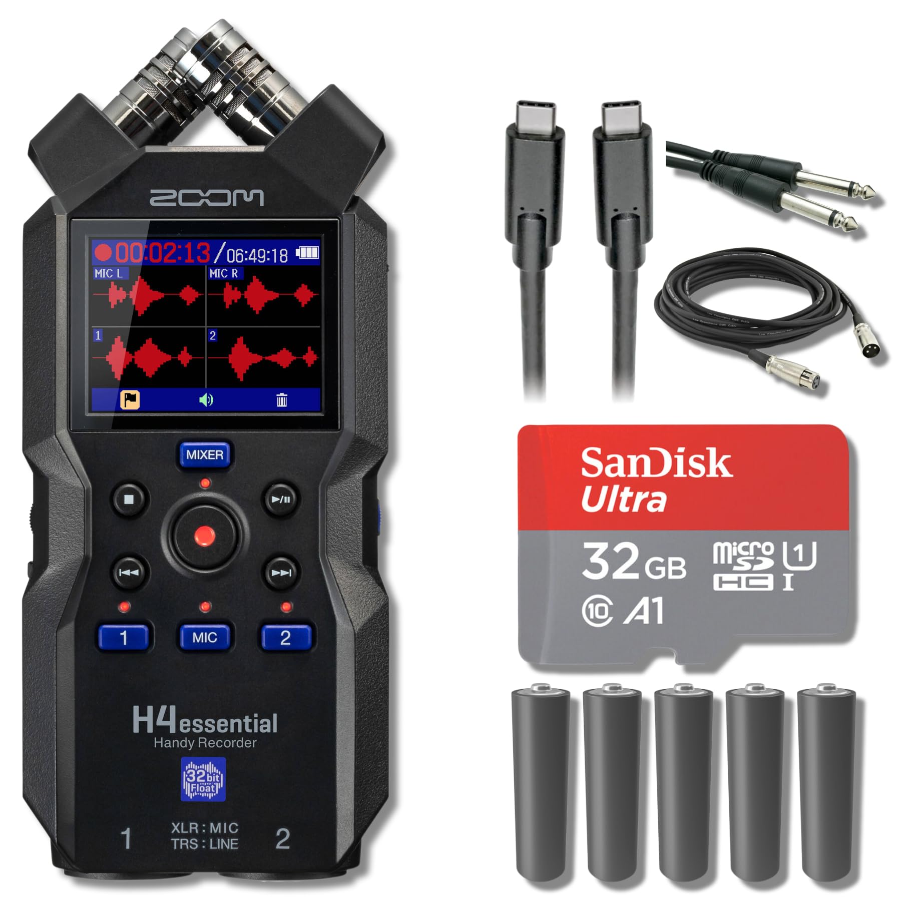 Amazon.com: Zoom H4essential 4-Track 32-Bit Float Portable Audio