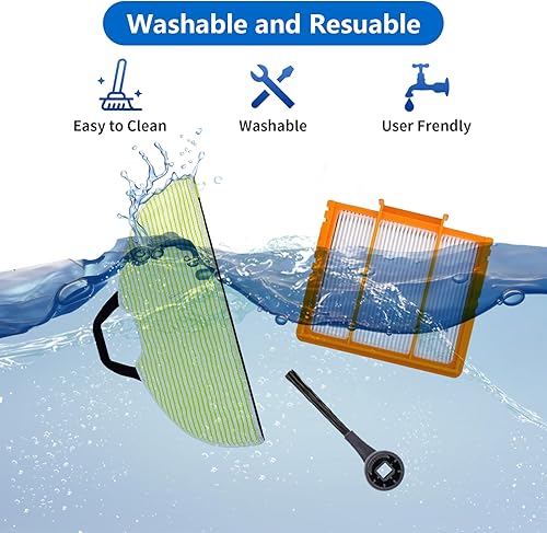 Miniatura 6 de Piezas de repuesto compatibles con Shark RV2610WA RV2620WA RV2410WD AV2610WA AI Ultra 2 en 1, kit de filtro de cepillo de trapeador de repuesto