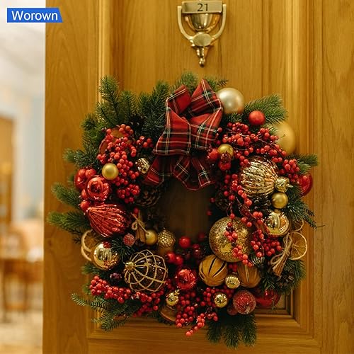 Vista 25 de Worown 6 coronas de vid naturales de 6 pulgadas, corona de rama de vid, corona de ratán para manualidades de Navidad, colgar en la pared