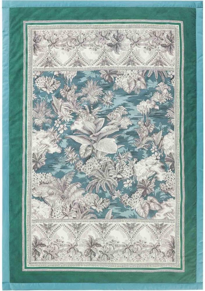 Plaid de algodón grande Bassetti verde para proteger tu sofá con estilo