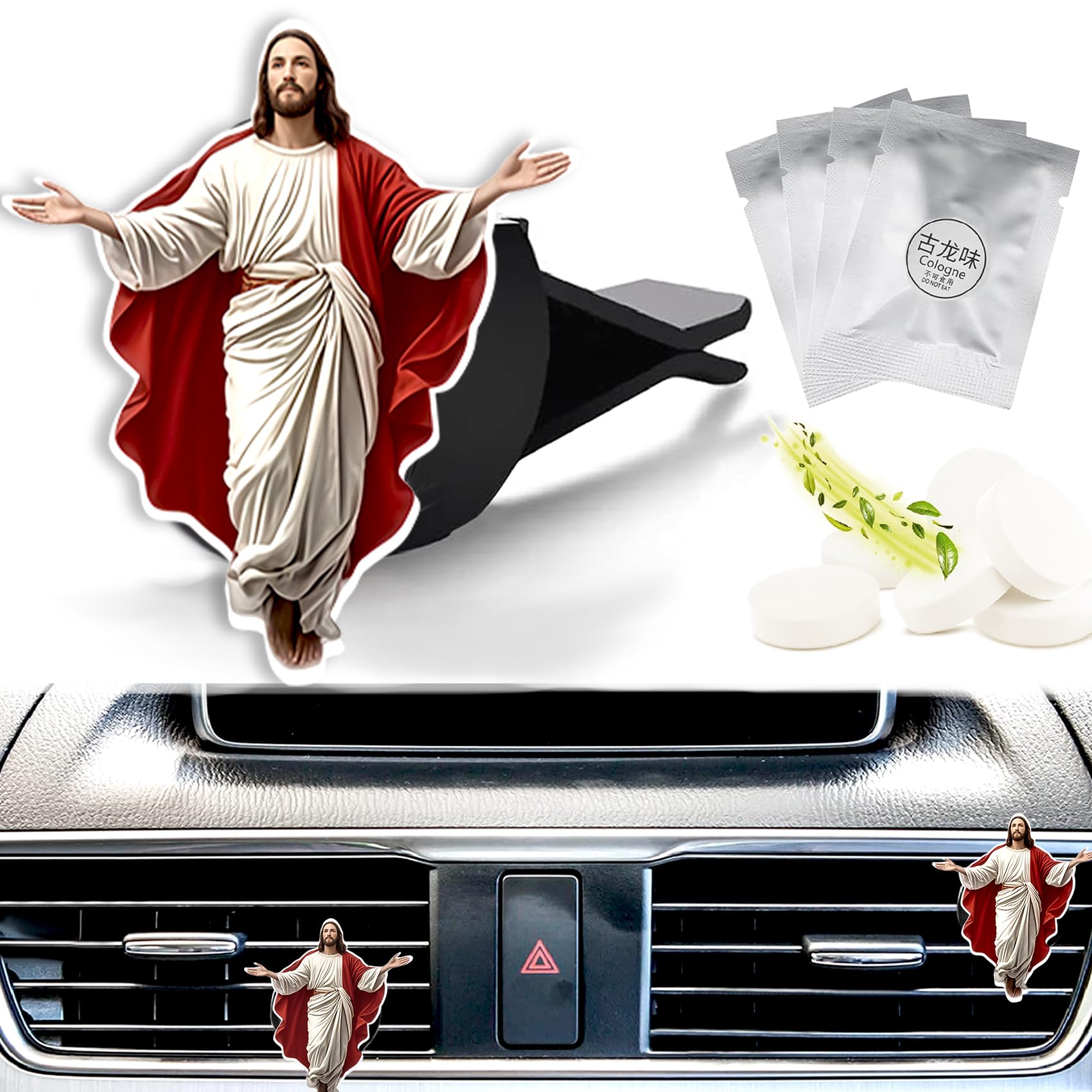 Fresh Scented Car Air Freshener Vent Clip Decorative Christian