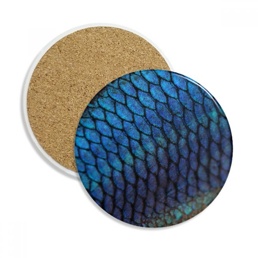 Coaster en céramique poisson bleu mystère fini les taches d'eau de vos tasses