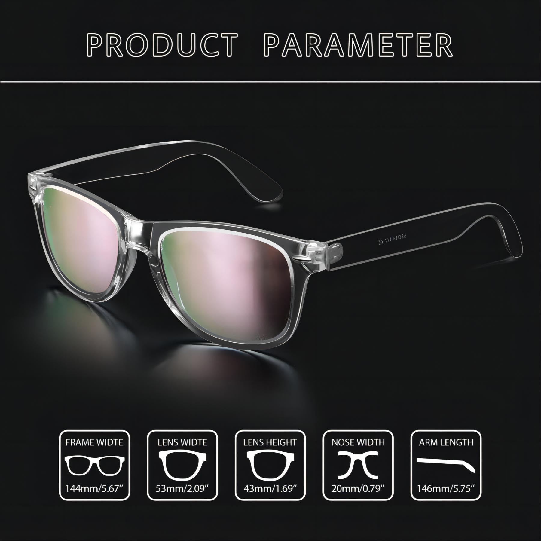 Joopin Occhiali da Sole da Uomo Donna Polarizzati Protezione UV400 Vintage Classici Rettangolari Occhiali da Guida, Unisex - Adulto