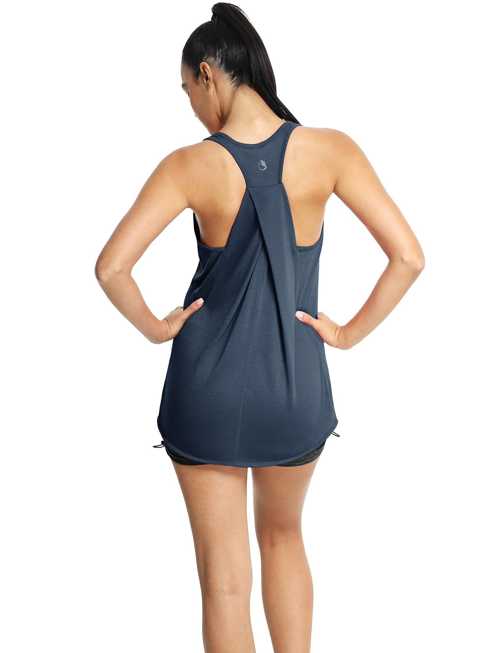 icyzone Canottiere da allenamento, sciolto, sport, yoga per Donna - 4