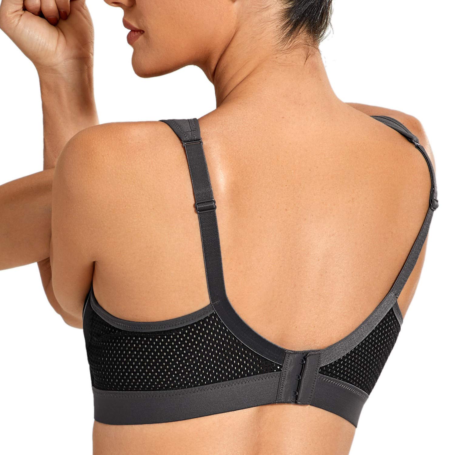 VANTONIA Sujetadores deportivos para mujer, soporte de alto impacto, sin varillas, talla grande, brasier de entrenamiento