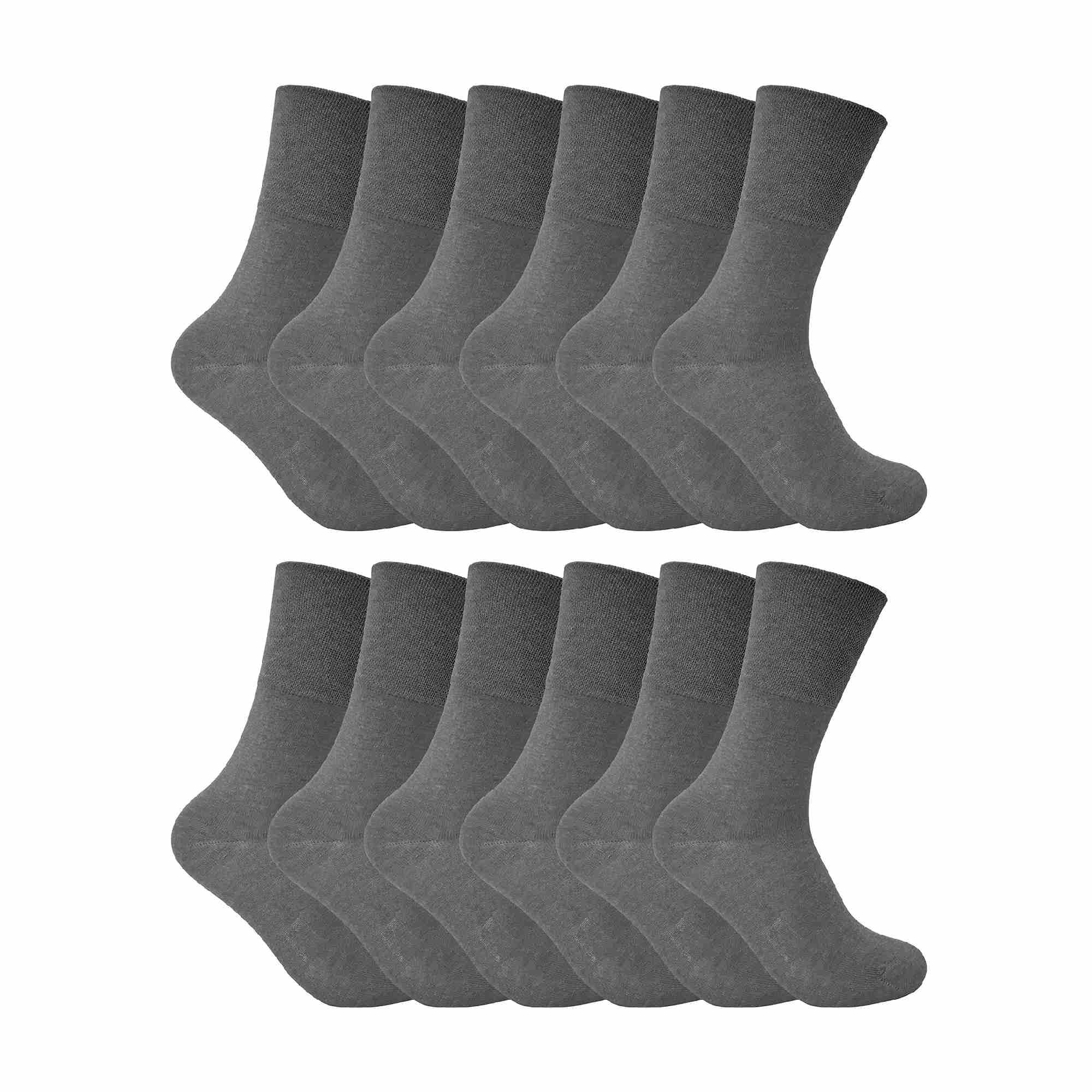 12 Pack Ladies Non Elastic Thermal Diabetic Socks | Sock Snob | Women Soft Top Socks for Poor Circulation (4-8, Pink)