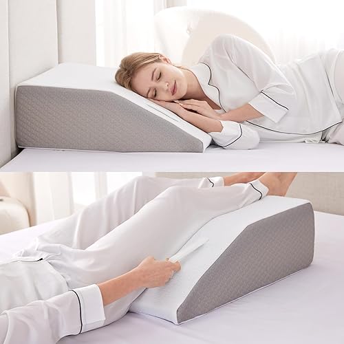 Miniatura 2 de Almohada de elevación de piernas para después de la cirugía, almohada de espuma de 8 pulgadas para hinchazón y circulación sanguínea, almohada de