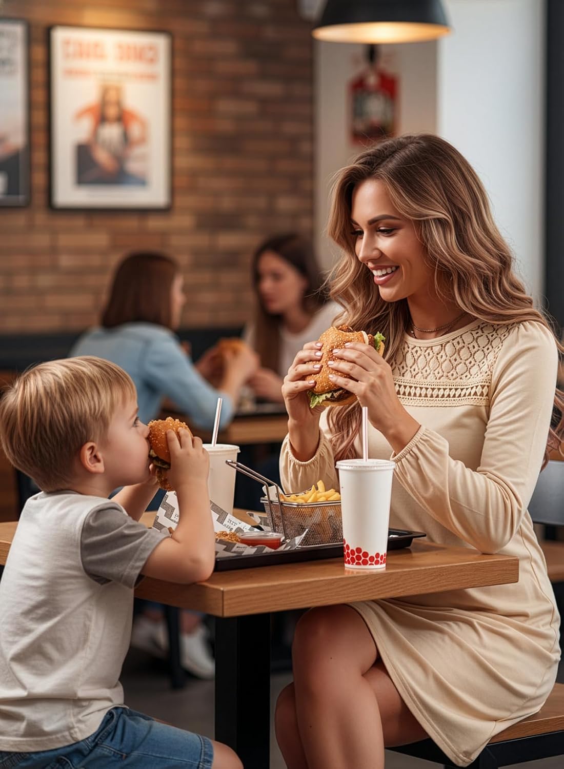 Dokotoo Spring Dresses for Women 2026 Crochet Lace Neck Long Sleeve A Line Shift Dress Flowy Swing Mini Dress - Image 8