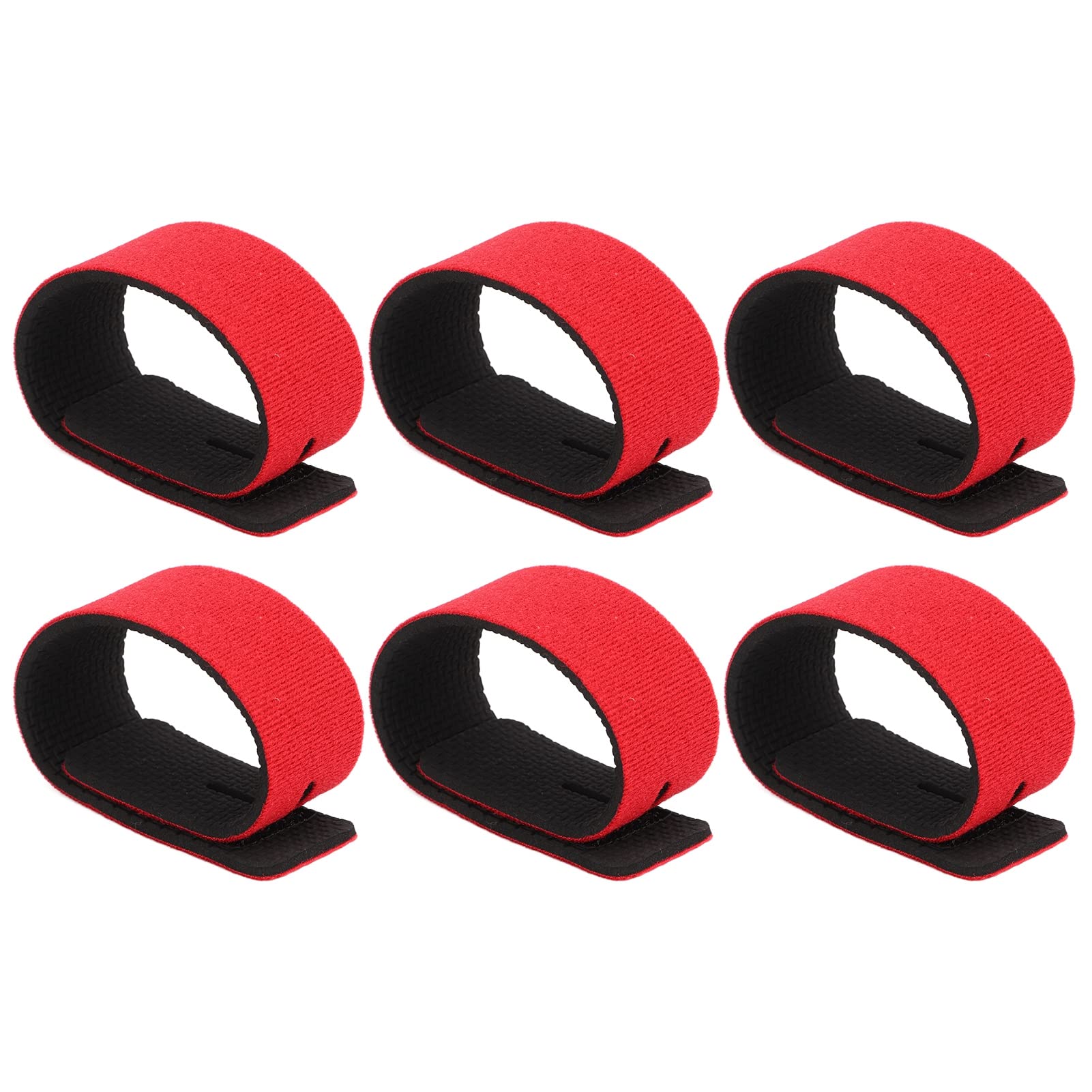 Alomejor Fishing Rod Straps 10pcs Fishing Rod Wrap Pole Straps Holders for Casting Rods, Spinning Rods (red)