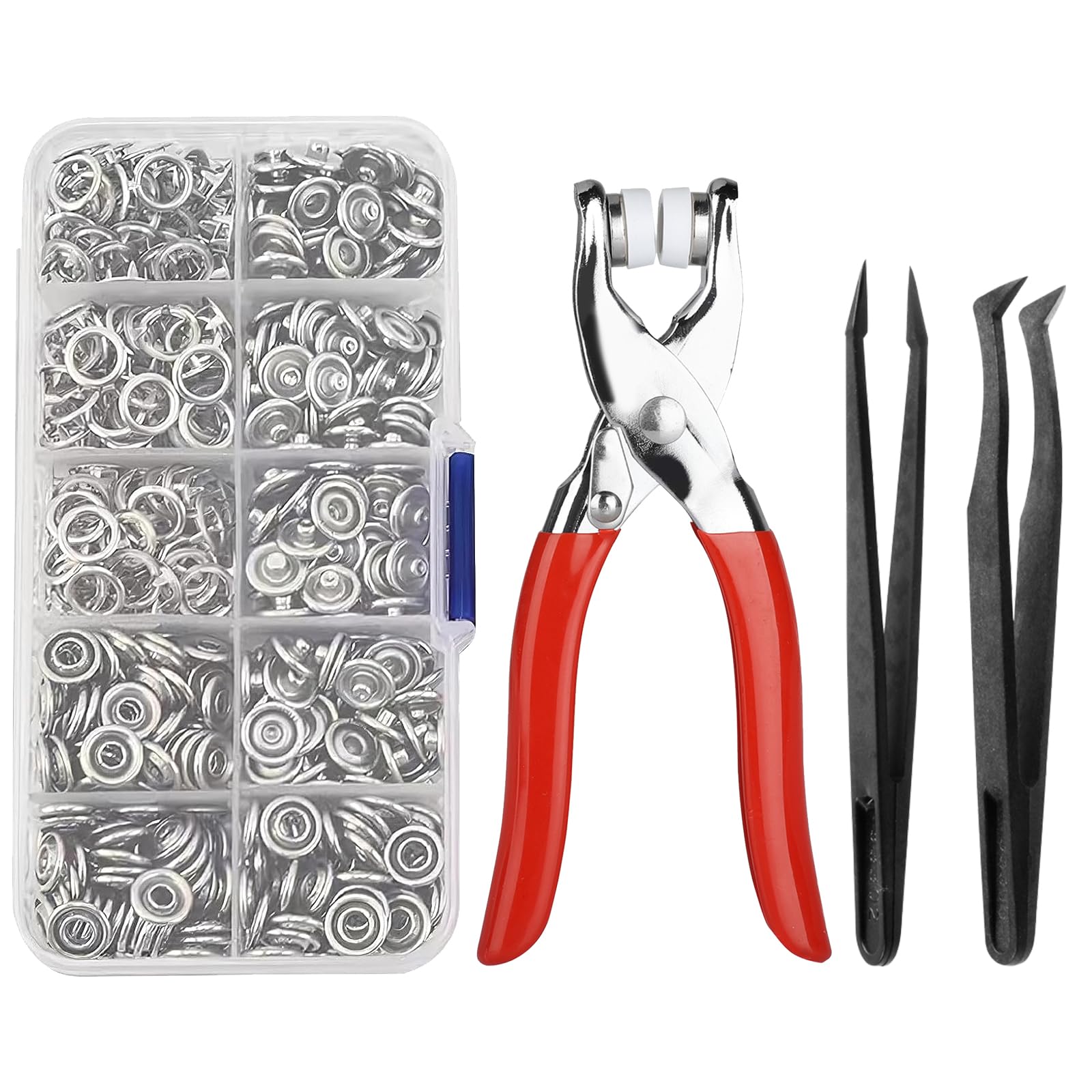 100 Kit De Boutons Pression Sans, 9.5mm Pince Bouton Pression